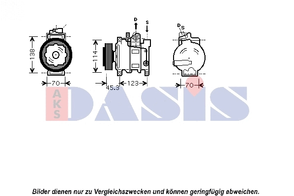 Compresseur, climatisation AKS DASIS 851552N