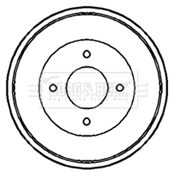 Tambour de frein BORG & BECK BBR7082