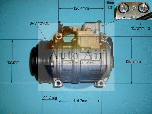 Compresseur, climatisation AUTO AIR GLOUCESTER 14-6254