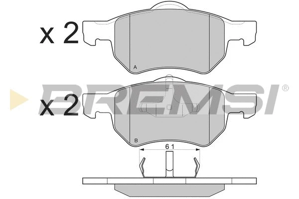 Kit de plaquettes de frein, frein à disque BREMSI BP3219