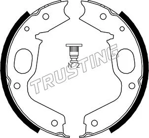 Jeu de mâchoires de frein, frein de stationnement TRUSTING 064.176