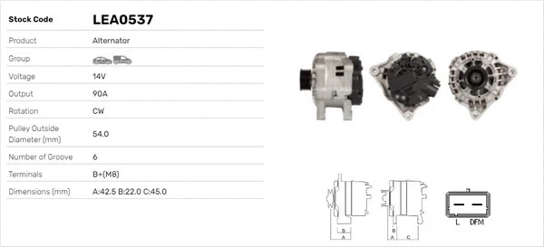 Alternateur LUSA LEA0537