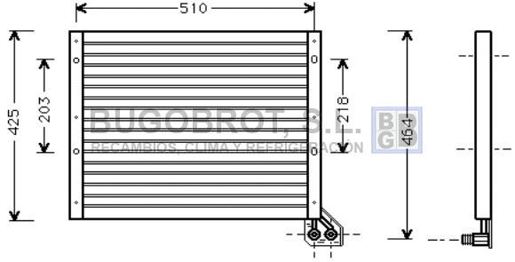 Condenseur, climatisation BUGOBROT 62-FT5156