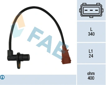 Capteur d'angle, vilebrequin FAE 79033