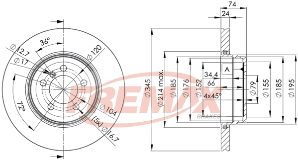 Disque de frein FREMAX BD-3409