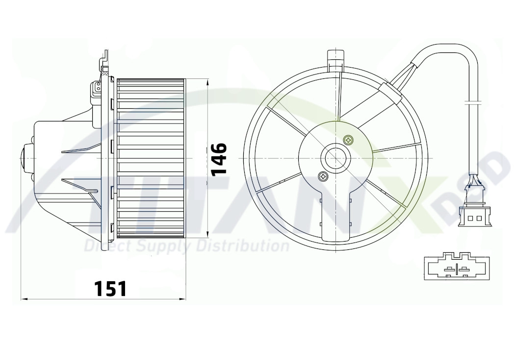 Pulseur d'air habitacle TitanX BL339001