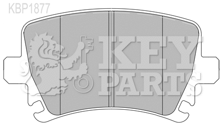Kit de plaquettes de frein, frein à disque KEY PARTS KBP1877