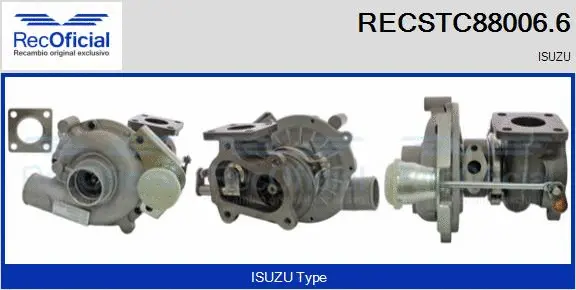 Turbocompresseur, suralimentation RECOFICIAL RECSTC88006.6