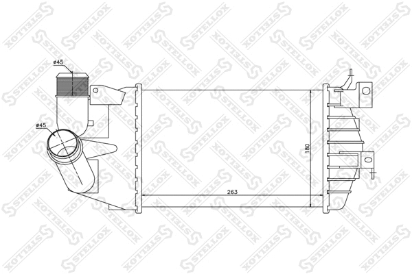 Refroidisseur d'air de suralimentation STELLOX 10-40234-SX