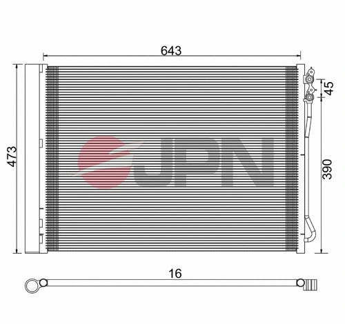 Condenseur, climatisation JPN 60C9085-JPN
