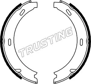 Jeu de mâchoires de frein, frein de stationnement TRUSTING 052.117