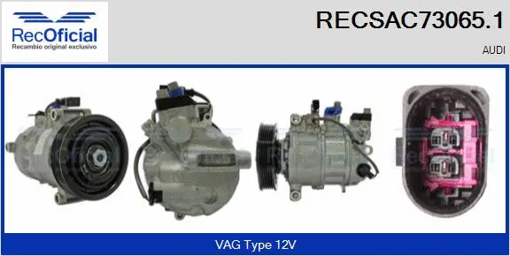 Compresseur, climatisation RECOFICIAL RECSAC73065.1
