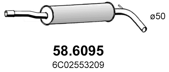 Silencieux central ASSO 58.6095