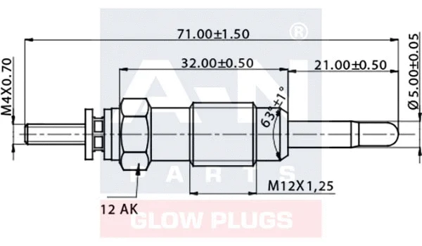 Bougie de préchauffage A-N PARTS A-N066146