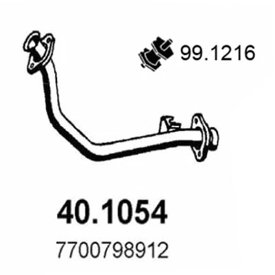 Tuyau d'échappement ASSO 40.1054