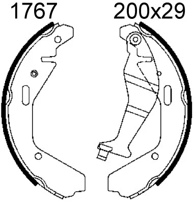 Jeu de mâchoires de frein BSF 01767