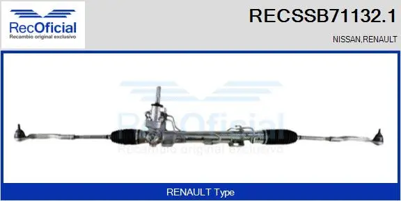 Crémaillère de direction RECOFICIAL RECSSB71132.1