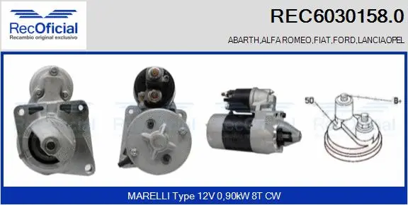 Démarreur RECOFICIAL REC6030158.0