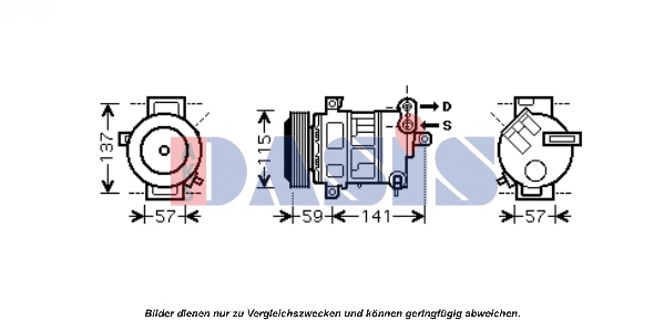 Compresseur, climatisation AKS DASIS 851606N