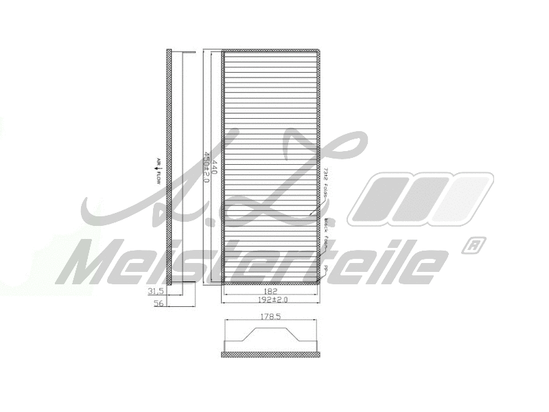 Filtre, air de l'habitacle A.Z. Meisterteile AZMT-41-010-1503