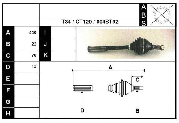 Arbre de transmission Technika 18004