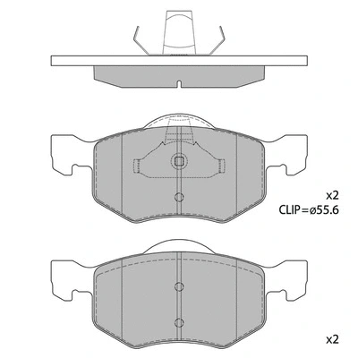 Kit de plaquettes de frein, frein à disque HAGEN GP1519