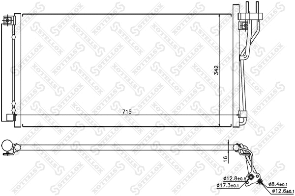 Condenseur, climatisation STELLOX 10-45105-SX