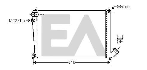 Radiateur, refroidissement du moteur EACLIMA 31R10064