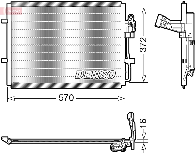 Condenseur, climatisation DENSO DCN44016
