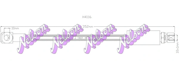 Flexible de frein KAWE H4116