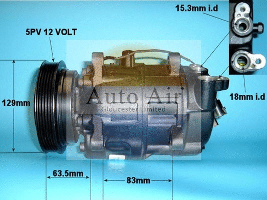 Compresseur, climatisation AUTO AIR GLOUCESTER 14-0262R
