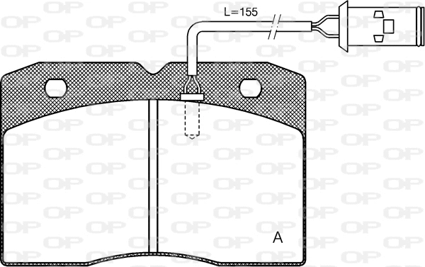 Kit de plaquettes de frein, frein à disque OPEN PARTS BPA0211.22