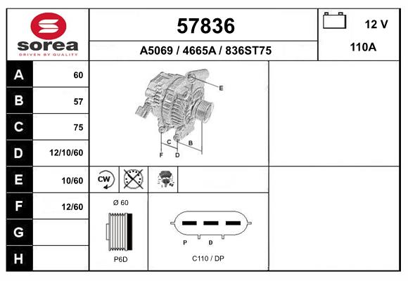 Alternateur EAI 57836