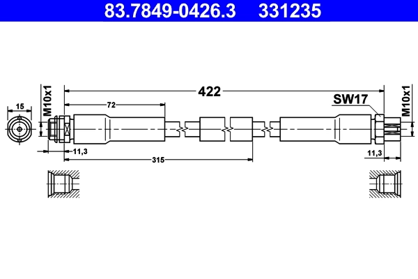 Flexible de frein ATE 83.7849-0426.3