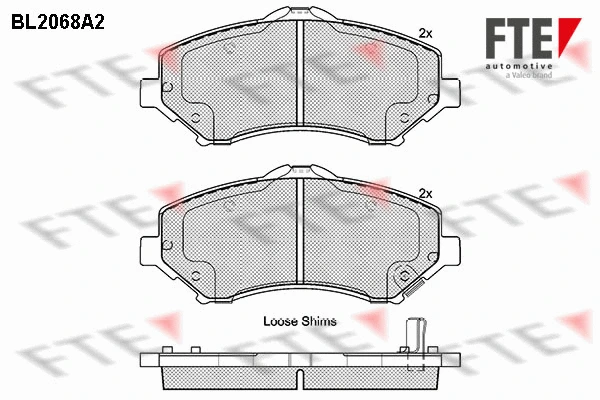 Kit de plaquettes de frein, frein à disque FTE 9010651
