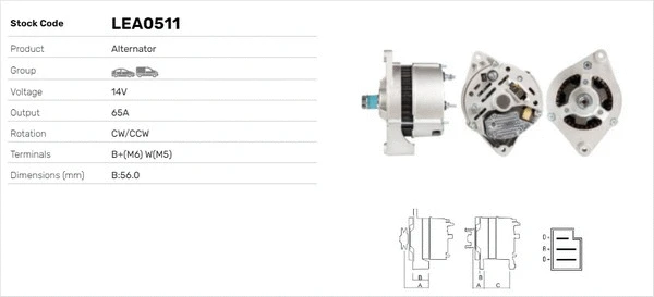 Alternateur LUSA LEA0511
