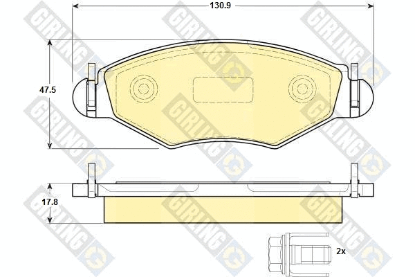 Kit de plaquettes de frein, frein à disque GIRLING 6115004