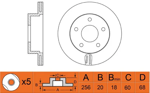 Disque de frein FIT FR0412V
