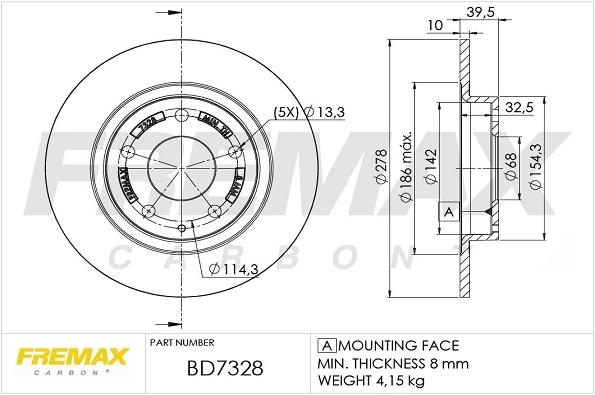 Disque de frein FREMAX BD-7328
