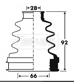 Jeu de joints-soufflets, arbre de commande BORG & BECK BCB2900