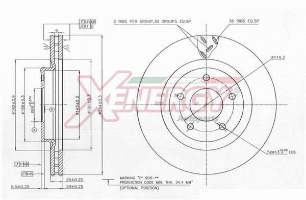 Disque de frein AP XENERGY X602914