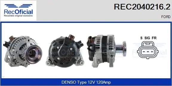 Alternateur RECOFICIAL REC2040216.2