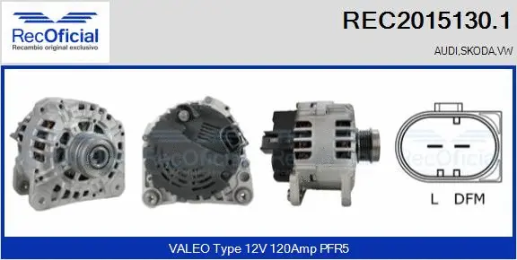 Alternateur RECOFICIAL REC2015130.1