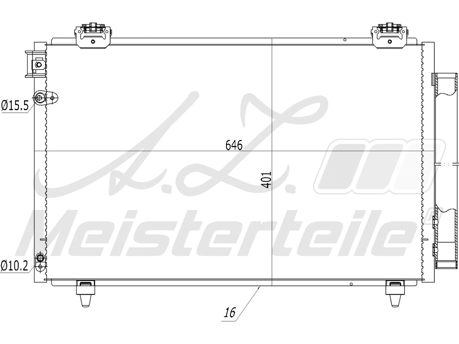 Condenseur, climatisation A.Z. Meisterteile AZMT-45-030-1357