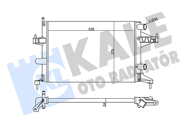 Radiateur, refroidissement du moteur KALE OTO RADYATÖR 356975