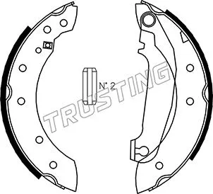 Jeu de mâchoires de frein TRUSTING 127.270