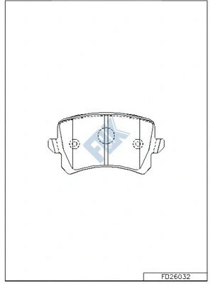 Kit de plaquettes de frein, frein à disque FBK FD26032