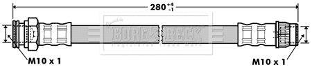 Flexible de frein BORG & BECK BBH7356
