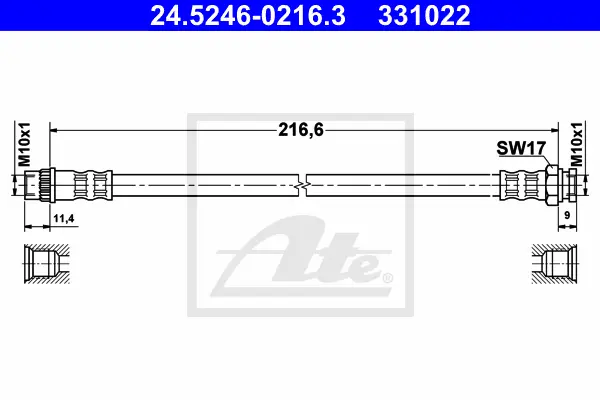 Flexible de frein ATE-APAC 24.5246-0216.3