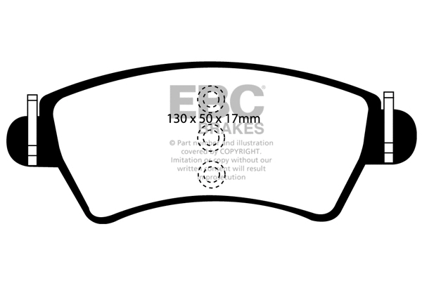 Kit de plaquettes de frein, frein à disque EBC Brakes DP21234